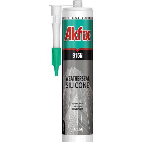 Силікон всепогодний нейтральний Akfix 915N прозорий 310мл / 360гр