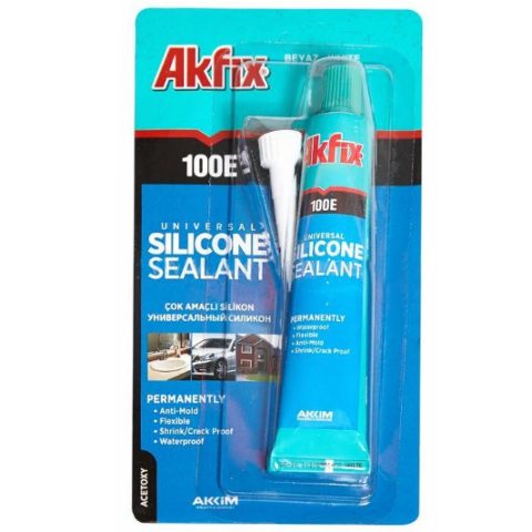 Силікон тюбик 50 мл блістер Akfix 100Е білий