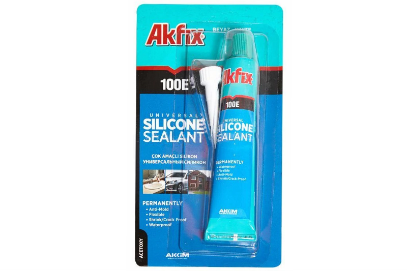 Силікон тюбик 50 мл блістер Akfix 100Е білий