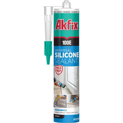 Силікон універсальний Akfix 100Е чорний 280мл / 325гр
