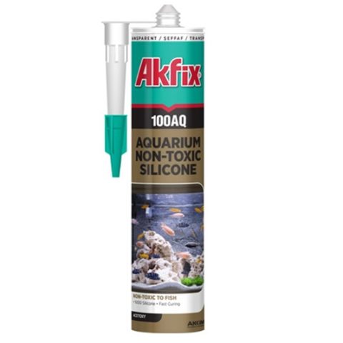 Силікон акваріумний Akfix 100AQ чорний 280мл / 340гр