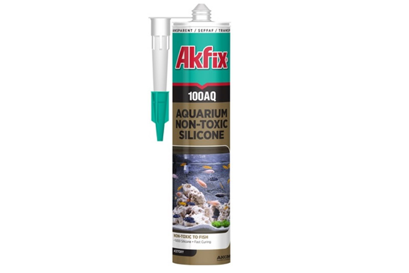 Силікон акваріумний Akfix 100AQ чорний 280мл / 340гр
