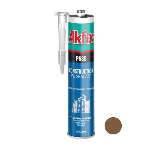 Полиуретановый герметик (строит) Akfix P635 коричневый 310 мл/410 гр
